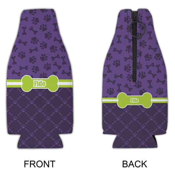 Pawprints & Bones Zipper Bottle Cooler - APPROVAL