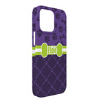 Pawprints & Bones iPhone Case - Plastic - iPhone 13 Pro Max (Personalized)