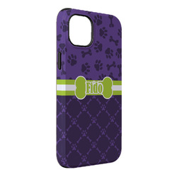 Pawprints & Bones iPhone Case - Rubber Lined - iPhone 14 Pro Max (Personalized)