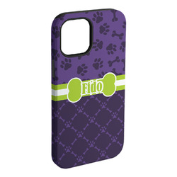 Pawprints & Bones iPhone Case - Rubber Lined (Personalized)