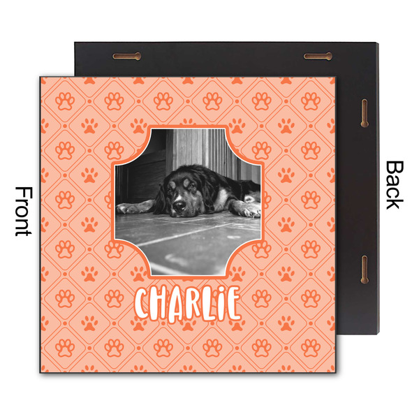 Pet Photo 12x12 Wood Print - Front & Back View