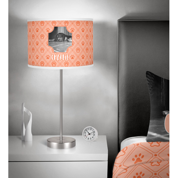 Pet Photo 13 inch drum lamp shade - in room