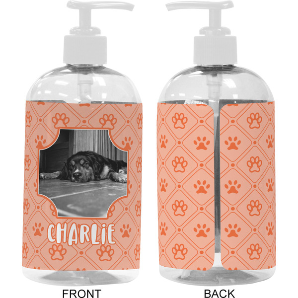 Pet Photo 16 oz Plastic Liquid Dispenser- Approval- White