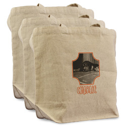Pet Photo Reusable Cotton Grocery Bags - Set of 3