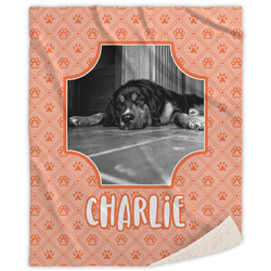Pet Photo Sherpa Throw Blanket (Personalized)