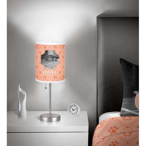 Pet Photo 7 inch drum lamp shade - in room