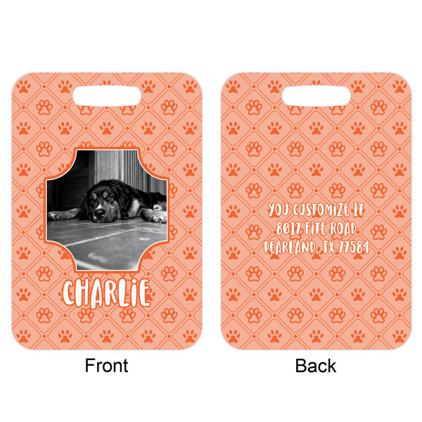 Pet Photo Aluminum Luggage Tag (Front + Back)