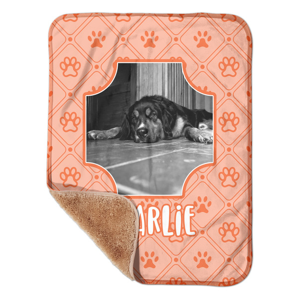 Custom Pet Photo Sherpa Baby Blanket - 30" x 40"