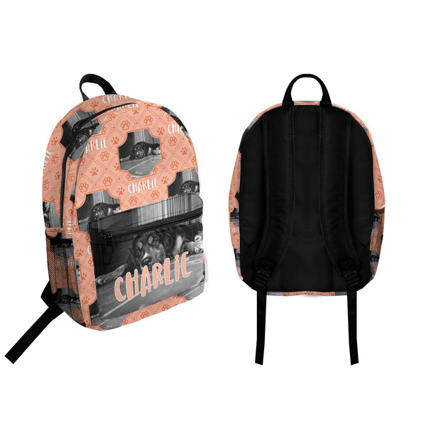 Pet Photo Backpack front and back - Apvl