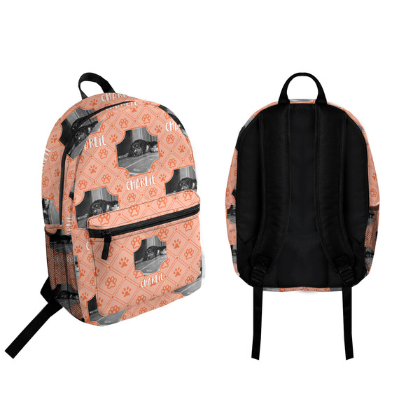 Pet Photo Backpack front and back - Apvl