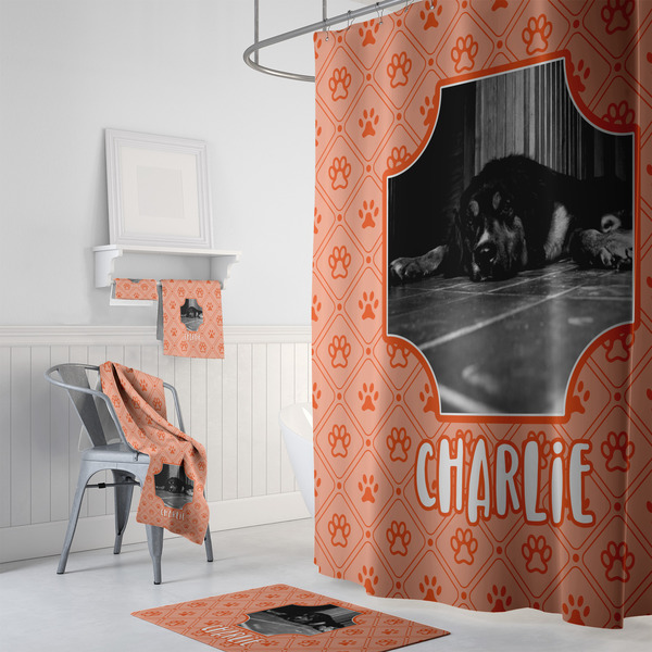 Pet Photo Bath Towel Sets - 3-piece - In Context