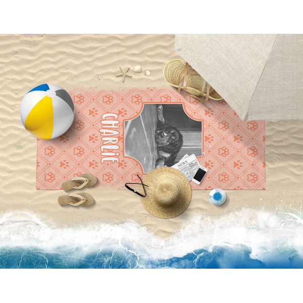 Pet Photo Beach Towel Lifestyle