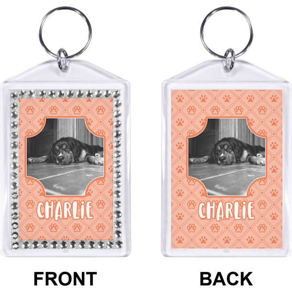 Pet Photo Bling Keychain (Front + Back)