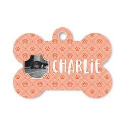 Pet Photo Bone Shaped Dog ID Tag - Small
