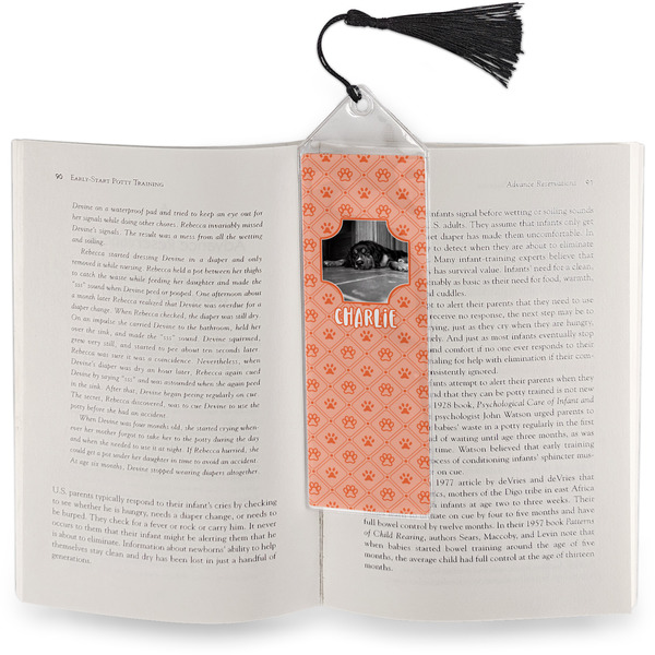 Pet Photo Bookmark with tassel - In book