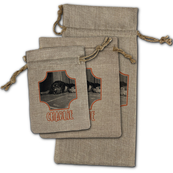 Pet Photo Burlap Gift Bags - (PARENT MAIN) All Three