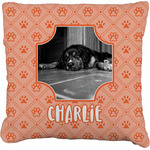 Pet Photo Faux-Linen Throw Pillow 20" (Personalized)