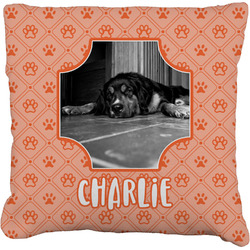 Pet Photo Faux-Linen Throw Pillow 26" (Personalized)