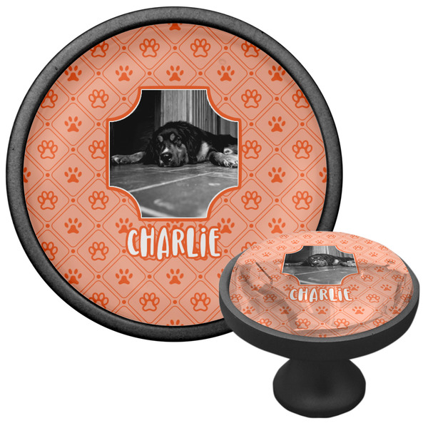 Pet Photo Cabinet Knob - Black - Multi Angle