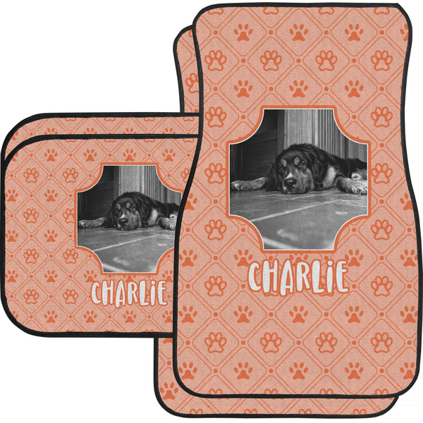 Custom Pet Photo Car Floor Mats Set - 2 Front & 2 Back (Personalized)