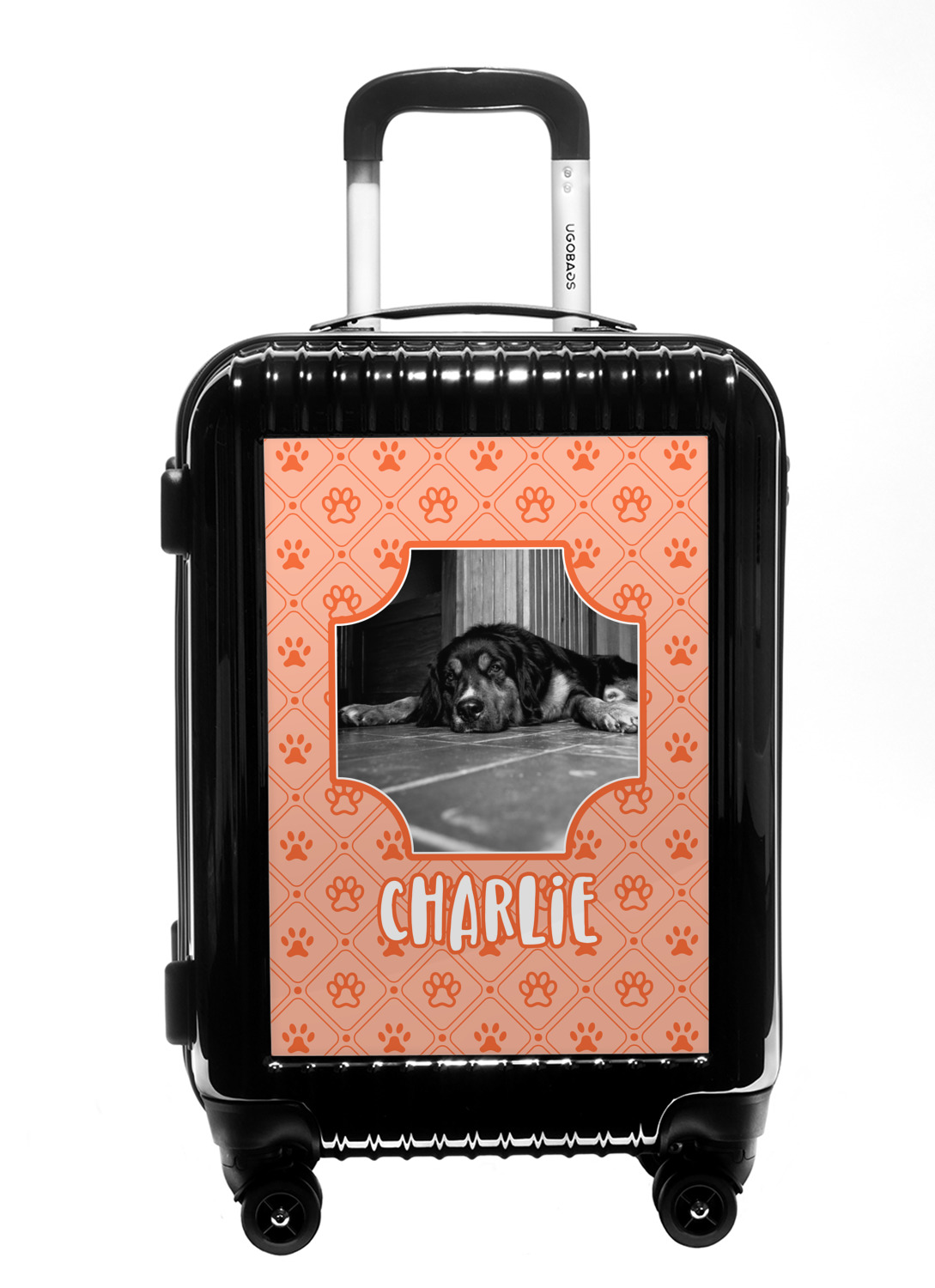 Custom Pet Photo Carry On Hard Shell Suitcase (Personalized
