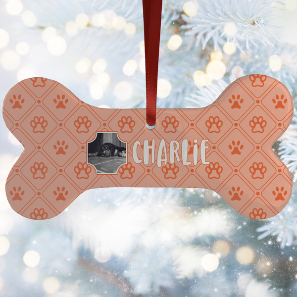 Custom Pet Photo Ceramic Dog Ornament