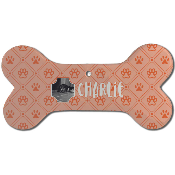 Custom Pet Photo Ceramic Dog Ornament - Front
