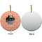 Pet Photo Ceramic Flat Ornament - Circle Front & Back (APPROVAL)