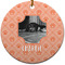 Pet Photo Round Ceramic Ornament