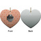 Pet Photo Ceramic Flat Ornament - Heart Front & Back (APPROVAL)