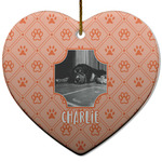 Pet Photo Heart Ceramic Ornament