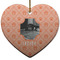 Pet Photo Ceramic Flat Ornament - Heart (Front)