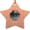 Pet Photo Ceramic Flat Ornament - Star (Front)