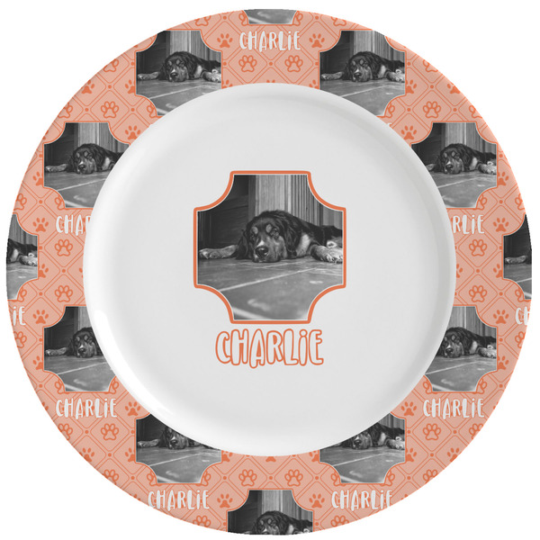 Custom Pet Photo Ceramic Dinner Plates (Set of 4) (Personalized)