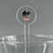 Pet Photo 5.5" Round Plastic Stir Sticks - Clear