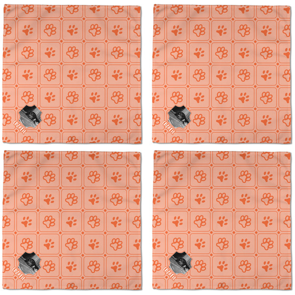 Pet Photo Cloth Napkins - Personalized Dinner (APPROVAL) Set of 4