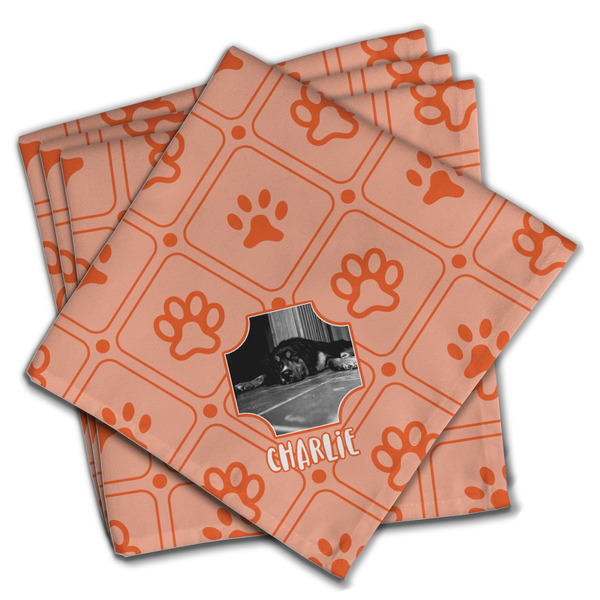Custom Pet Photo Cloth Napkins (Set of 4) (Personalized)