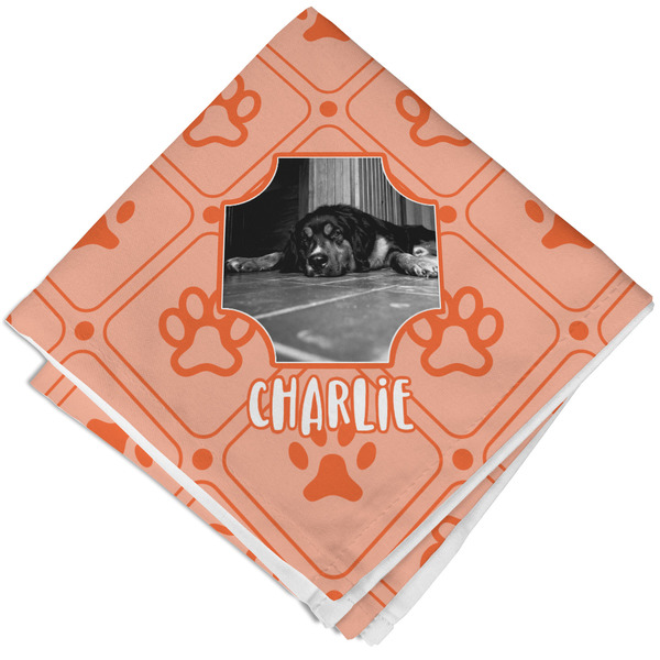 Custom Pet Photo Cloth Cocktail Napkin - Single
