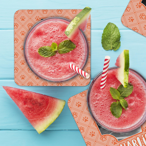 Pet Photo Coaster Set - LIFESTYLE