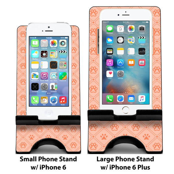 Pet Photo Compare Phone Stand Sizes - with iPhones