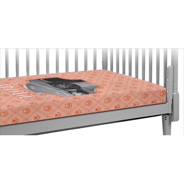 Custom Pet Photo Crib Fitted Sheet (Personalized)
