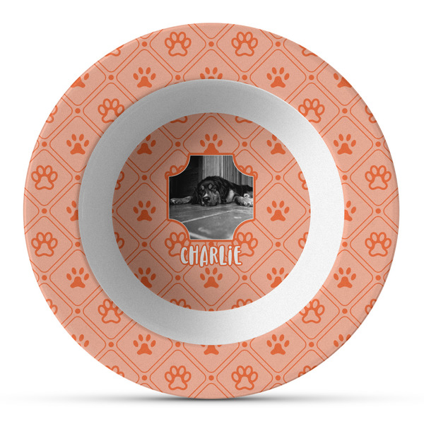 Custom Pet Photo Plastic Bowl - Microwave Safe - Composite Polymer (Personalized)