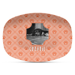 Pet Photo Plastic Platter - Microwave & Oven Safe Composite Polymer (Personalized)