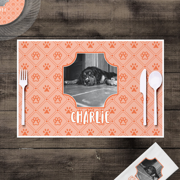Pet Photo Disposable Paper Placemat - In Context