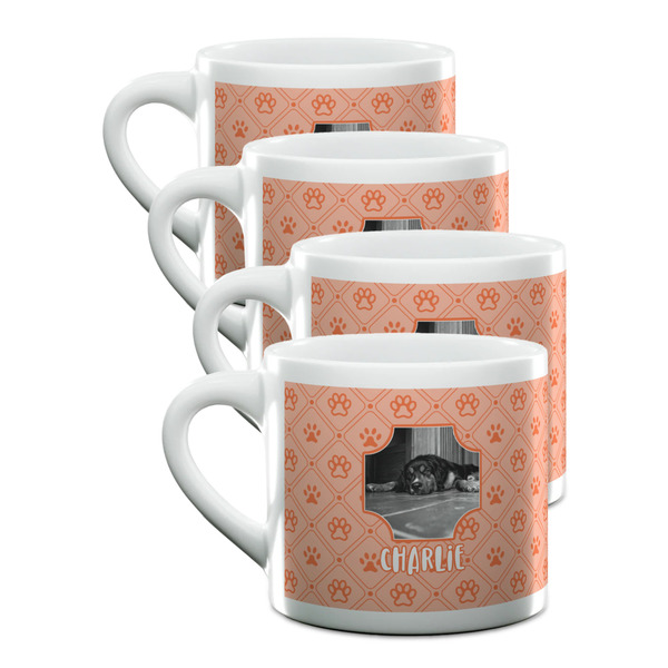 Custom Pet Photo Double Shot Espresso Cups - Set of 4