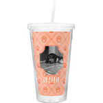 Pet Photo Double Wall Tumbler with Straw (Personalized)
