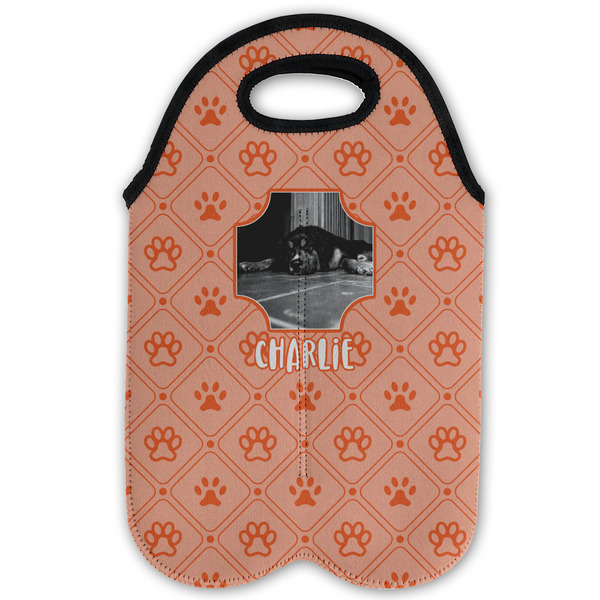 Pet Photo Double Wine Tote - Flat (new)
