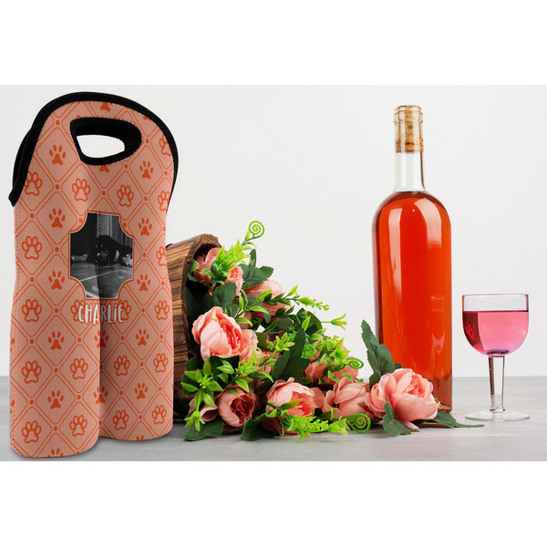 Pet Photo Double Wine Tote - LIFESTYLE (new)