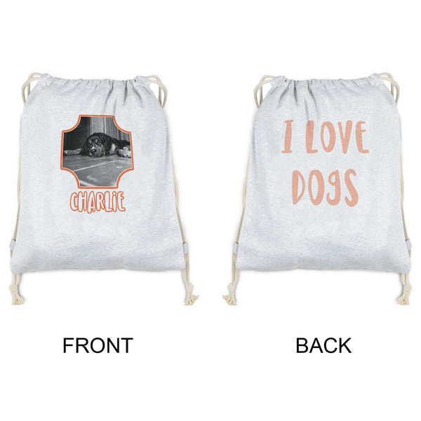 Pet Photo Drawstring Backpacks - Sweatshirt Fleece - Double Sided - APPROVAL