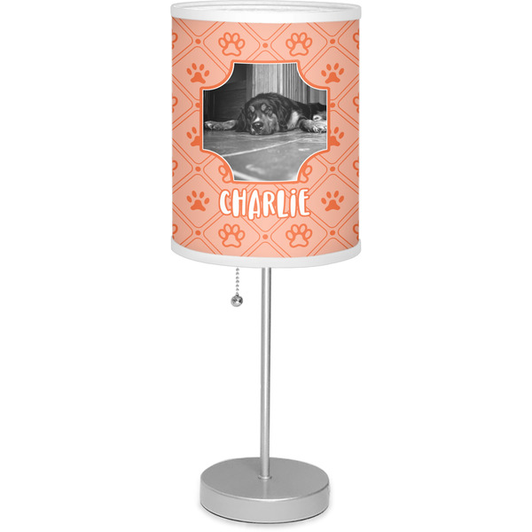 Custom Pet Photo 7" Drum Lamp with Shade Linen (Personalized)